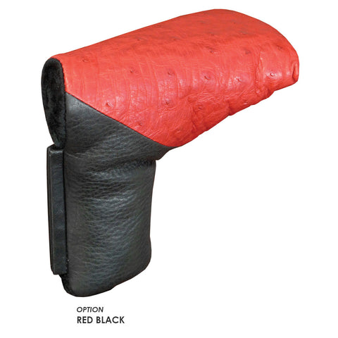 The Grip Master XOTICS Ostrich Body Putter Blade Leather Headcover